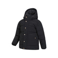 Black - Side - Mountain Warehouse Childrens-Kids Manta Borg Lined Jacket