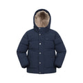 Navy - Front - Mountain Warehouse Childrens-Kids Manta Borg Lined Jacket