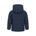 Navy - Back - Mountain Warehouse Childrens-Kids Manta Borg Lined Jacket