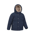 Navy - Lifestyle - Mountain Warehouse Childrens-Kids Manta Borg Lined Jacket