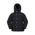 Black - Front - Mountain Warehouse Childrens-Kids Manta Borg Lined Jacket