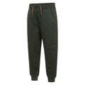 Khaki Green - Side - Mountain Warehouse Childrens-Kids Nordic Faux Fur Lined Jogging Bottoms