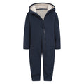 Navy - Pack Shot - Mountain Warehouse Childrens-Kids Aspen Borg Fleece Lined Snowsuit