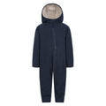 Navy - Front - Mountain Warehouse Childrens-Kids Aspen Borg Fleece Lined Snowsuit