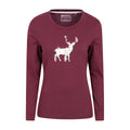 Burgundy - Back - Mountain Warehouse Womens-Ladies Dream Reindeer Pyjama Set