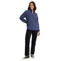 Navy - Side - Animal Womens-Ladies Stockholm Half Zip Fleece Top