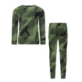 Khaki Green - Back - Mountain Warehouse Childrens-Kids Camo Polar Fleece Base Layer Set