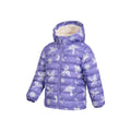 Dusky Purple - Side - Mountain Warehouse Childrens-Kids Seasons Unicorn Faux Fur Lined Padded Jacket