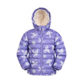 Dusky Purple - Front - Mountain Warehouse Childrens-Kids Seasons Unicorn Faux Fur Lined Padded Jacket