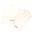 White - Front - Mountain Warehouse Womens-Ladies Thinsulate Fleece Beanie & Gloves Set