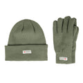 Green - Front - Mountain Warehouse Womens-Ladies Thinsulate Fleece Beanie & Gloves Set