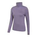 Dusky Purple - Side - Mountain Warehouse Womens-Ladies Keep The Heat Isotherm Roll Neck Base Layer Top