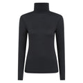 Black - Front - Mountain Warehouse Womens-Ladies Keep The Heat Isotherm Roll Neck Base Layer Top