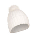 White - Side - Mountain Warehouse Womens-Ladies Geneva Borg Lined Beanie