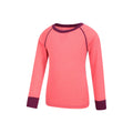 Bright Pink - Lifestyle - Mountain Warehouse Childrens-Kids Merino II Round Neck Base Layer Top