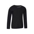 Black - Back - Mountain Warehouse Childrens-Kids Merino II Round Neck Base Layer Top