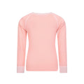 Light Pink - Back - Mountain Warehouse Childrens-Kids Merino II Round Neck Base Layer Top