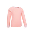 Light Pink - Side - Mountain Warehouse Childrens-Kids Merino II Round Neck Base Layer Top