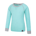 Mint - Side - Mountain Warehouse Childrens-Kids Merino II Round Neck Base Layer Top