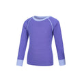 Purple - Lifestyle - Mountain Warehouse Childrens-Kids Merino II Round Neck Base Layer Top