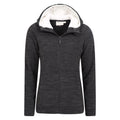 Black - Pack Shot - Mountain Warehouse Womens-Ladies Snowdonia Fleece Full Zip Hoodie