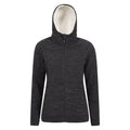 Black - Front - Mountain Warehouse Womens-Ladies Snowdonia Fleece Full Zip Hoodie