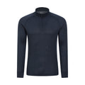 Navy - Front - Mountain Warehouse Mens Talus Zip Neck Long-Sleeved Thermal Top