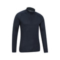 Navy - Side - Mountain Warehouse Mens Talus Zip Neck Long-Sleeved Thermal Top