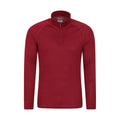 Red - Front - Mountain Warehouse Mens Talus Zip Neck Long-Sleeved Thermal Top