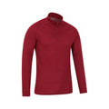 Red - Back - Mountain Warehouse Mens Talus Zip Neck Long-Sleeved Thermal Top