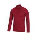 Red - Side - Mountain Warehouse Mens Talus Zip Neck Long-Sleeved Thermal Top