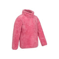 Pink - Back - Mountain Warehouse Childrens-Kids Teddy Half Zip Fleece Top