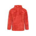 Burnt Orange - Front - Mountain Warehouse Childrens-Kids Teddy Half Zip Fleece Top