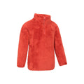 Burnt Orange - Side - Mountain Warehouse Childrens-Kids Teddy Half Zip Fleece Top