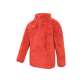 Burnt Orange - Lifestyle - Mountain Warehouse Childrens-Kids Teddy Half Zip Fleece Top