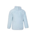 Pale Blue - Side - Mountain Warehouse Childrens-Kids Teddy Half Zip Fleece Top