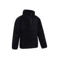 Black - Back - Mountain Warehouse Childrens-Kids Teddy Half Zip Fleece Top