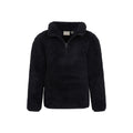 Black - Lifestyle - Mountain Warehouse Childrens-Kids Teddy Half Zip Fleece Top