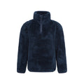 Navy - Front - Mountain Warehouse Childrens-Kids Teddy Half Zip Fleece Top