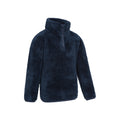 Navy - Back - Mountain Warehouse Childrens-Kids Teddy Half Zip Fleece Top