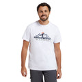 White - Lifestyle - Mountain Warehouse Mens Wander Organic Cotton T-Shirt