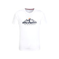 White - Front - Mountain Warehouse Mens Wander Organic Cotton T-Shirt