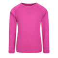 Pink - Front - Mountain Warehouse Childrens-Kids Talus Round Neck Base Layer Top