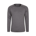 Grey - Front - Mountain Warehouse Mens Stripe IsoCool Base Layer Top