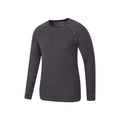 Charcoal - Side - Mountain Warehouse Mens Talus Base Layer Top (Pack of 2)