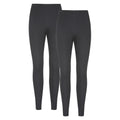 Black - Front - Mountain Warehouse Mens Talus Base Layer Bottoms (Pack of 2)