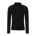 Black - Front - Mountain Warehouse Mens Asgard III Merino Wool Thermal Top