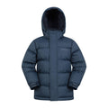 Dark Blue - Front - Mountain Warehouse Childrens-Kids Snow II Water Resistant Padded Jacket