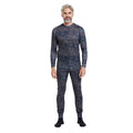 Black - Pack Shot - Mountain Warehouse Mens Talus Printed Long-Sleeved Thermal Top