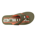 Dark Green - Back - Animal Mens Jekyl Recycled Flip Flops